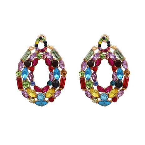 exaggerated geometric round female fashion color earrings's discount tags