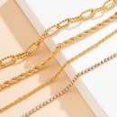 twist metal chain simple hollow rhinestone stacked wear mixed braceletpicture9