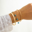 ethnic style woven turquoise beaded simple geometric braceletpicture8