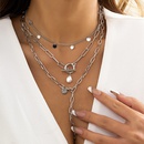 Fashion geometric tassel necklace simple pearl long necklace womenpicture8