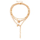 Fashion geometric tassel necklace simple pearl long necklace womenpicture10