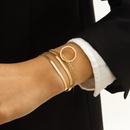 geometric snake bone chain jewelry hip hop star ring copper braceletpicture8