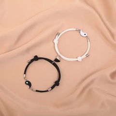 black white magnet Tai Chi couple bracelet hand rope