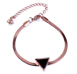 Damen-Armband mit Schlangenknochenkette aus Titanstahl und Dreieck
