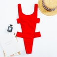new ladies solid color onepiece swimsuit European and American sexy swimwearpicture13