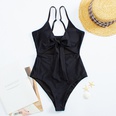 new ladies solid color onepiece hollow strap European and American sexy swimsuitpicture21