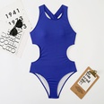 new ladies onepiece solid color swimsuit European and American sexy swimwearpicture20