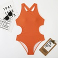 new ladies onepiece solid color swimsuit European and American sexy swimwearpicture24