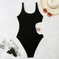 new ladies black chain onepiece swimsuit European and American sexy swimwearpicture12