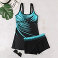 fashion contrast color ladies finalized printing split swimsuit tankinipicture13