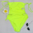 new solid color sexy onepiece swimsuit European and American strappy swimwearpicture11