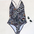 new ladies onepiece swimsuit European and American sexy printed swimwearpicture9