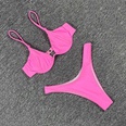 neuer sexy Damen Split Badeanzug einteiliger einfarbiger Bikinipicture15
