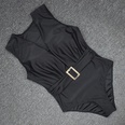 Europe and the United States sexy onepiece swimsuit printing solid color ladies swimwearpicture12