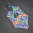 new solid color print swimsuit Brazil sexy strappy onepiece swimsuitpicture29