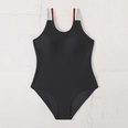 childrens solid color onepiece swimsuit black swimsuitpicture12