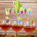 Bouchon de bouteille de vin en silicone de couleur mlange en forme de cactus 7 picespicture12