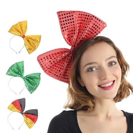 Fashion fabric big bow headband Halloween headdress's discount tags