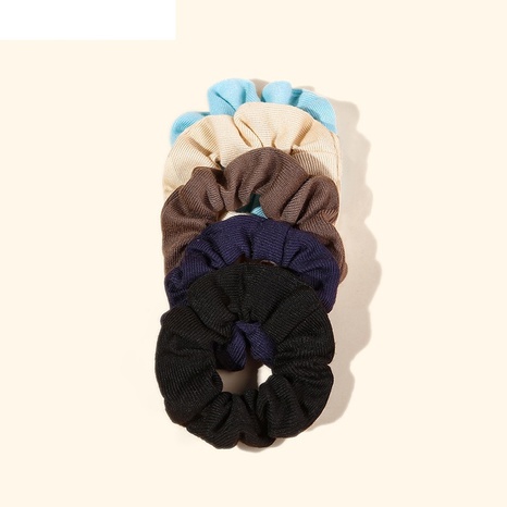 solid color knitted scrunchy hair ring elastic hair band head rope tie's discount tags