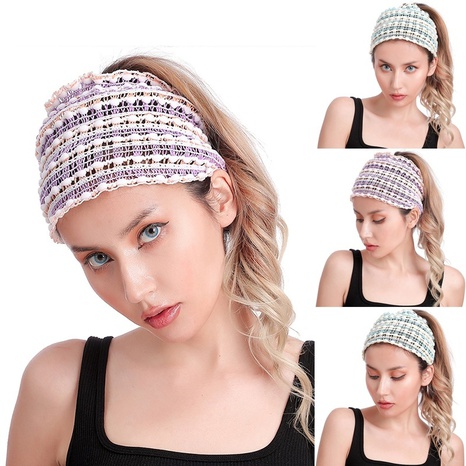 elastic loose face wash headband non-sultry hair hoop headband's discount tags