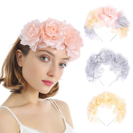 Fashion simulation fabric flower headband headband's discount tags