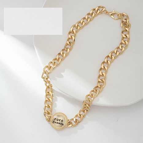 European and American thick chain Cuban chain stainless steel necklace wholesale's discount tags