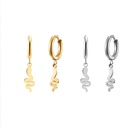 Snakeshaped simple fashion trend stainless steel earringspicture1