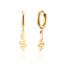 Snakeshaped simple fashion trend stainless steel earringspicture5