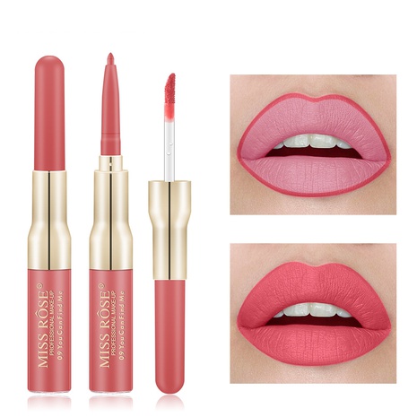 fashion double-headed lip gloss lip liner matte waterproof lip glaze's discount tags