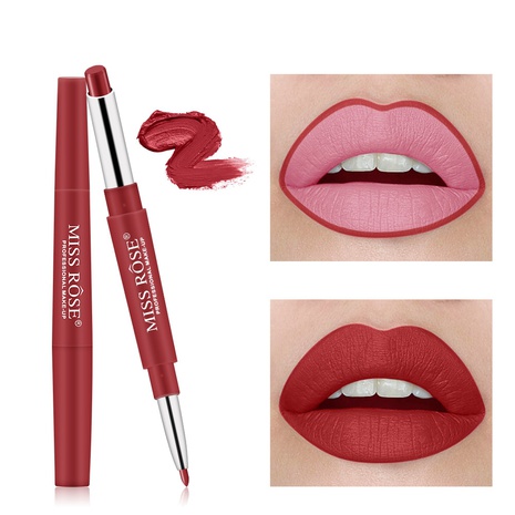fashion automatic rotation multifunctional waterproof matte double-headed lipstick's discount tags