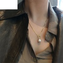 Korean fashion new pearl geometric copper necklace wholesalepicture6