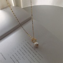 Korean fashion new pearl geometric copper necklace wholesalepicture8