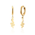 Snakeshaped simple fashion trend stainless steel earringspicture6