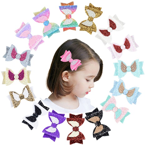 Nuevos accesorios para el cabello para niños con lentejuelas y alas de ángel tridimensionales bonitas's discount tags