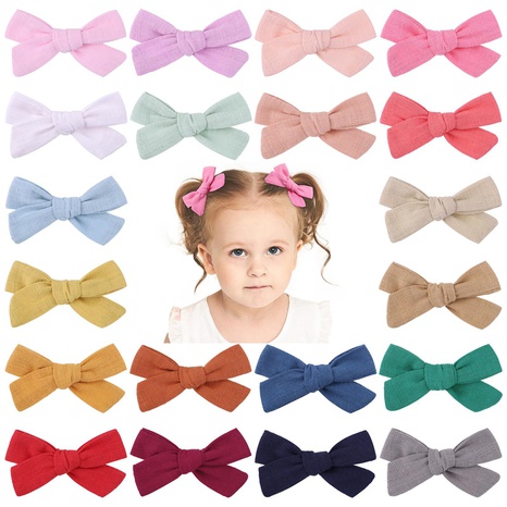 new bow hairpin DIY solid color cotton children's hair accessories  NHYLX584127's discount tags