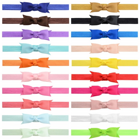 wholesale ribbed ribbon bow hairband European and American girls baby headband's discount tags