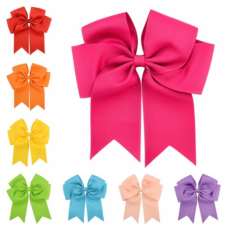 6 inch ribbed satin ribbon fishtail double-layer streamer bow children's hair accessories  NHYLX584132's discount tags