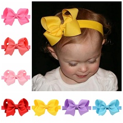 Kinder handgemachte einfarbige Blumenschleife Baby Stirnband Großhandel