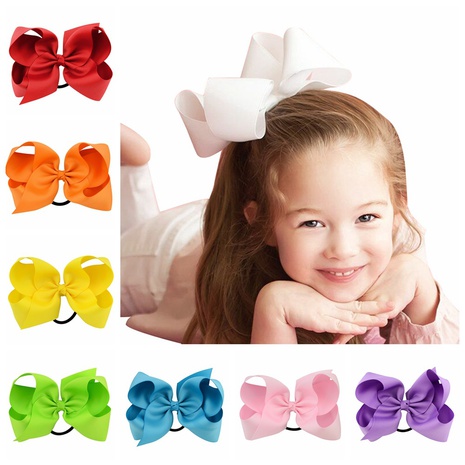Kinder Haarspangen Multicolor Alice Flower Bow Haargummi 6 Zoll Haargummi's discount tags