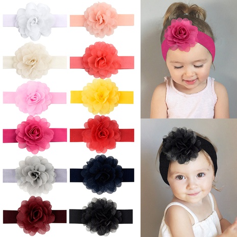 Chiffon Flower Lace Hair Accessories Net Yarn Sun Flower Baby Hairband  NHYLX584122's discount tags