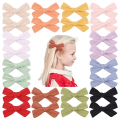 Korean wrinkle cloth bow hairpin student baby hair accessories wholesale