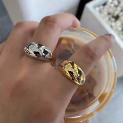 fashion simple solid color geometric open alloy opening ring
