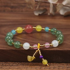 Ethnic style transparent green jade fashion trend bracelet female simple crystal bracelet