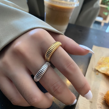 French croissant geometric design opening adjustable index finger ring's discount tags