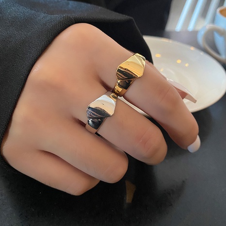 fashion plain golden texture index finger opening adjustable ring's discount tags