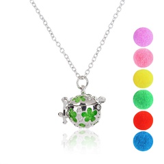 fragrance necklace can open apple shape colored ball accessories fashion necklace