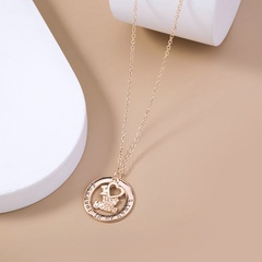 Valentine's Day gift necklace confession necklace simple rose gold metal pendant clavicle chain