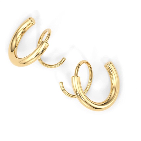 New Spiral Double Hoop Twisted Copper Earrings's discount tags