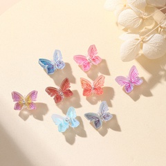 fresh butterfly color butterfly sweet temperament earrings 8-piece set
