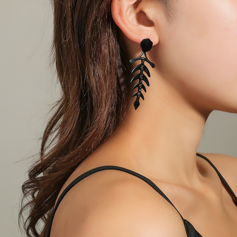 Fashion retro exaggerated simple and creative fish skeleton earrings NHKQ584675's discount tags